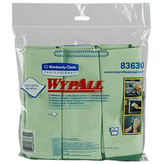 WYPALL, linge microfibre vert pour vitre et miroir