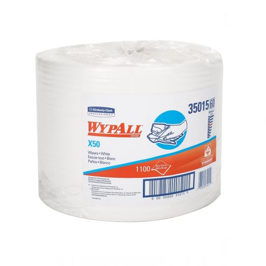WYPALL X50, papier essuie-tout blanc en rouleau