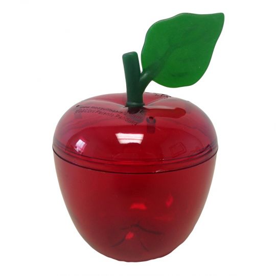 Piège pour mouches à fruits en forme de pomme.