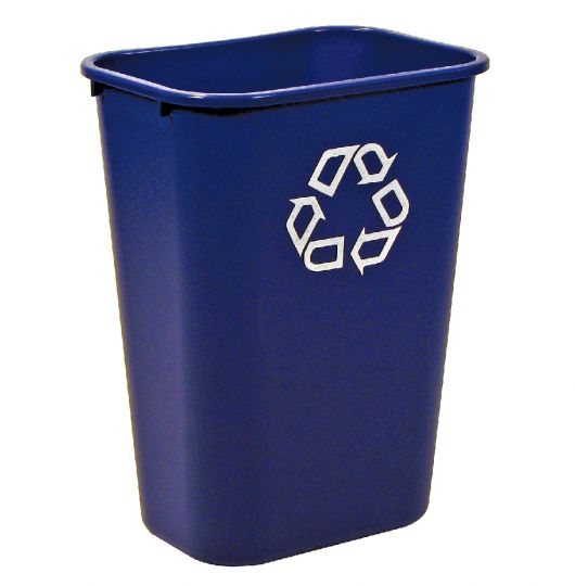 Poubelle de recyclage bleue, 39 L