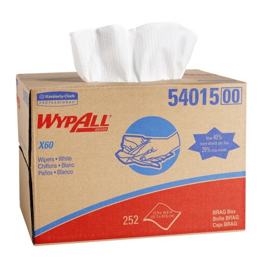 Essuie-tout blanc Wypall X60 - Boîte de 252
