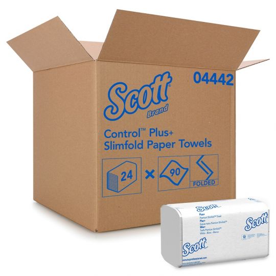 Scott® Control Plus SLIMFOLD, papier à mains blanc pli simple
