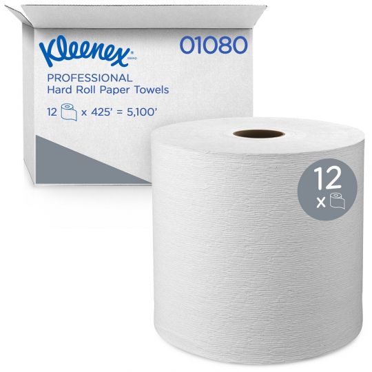 KLEENEX®, papier à mains blanc en rouleau dense