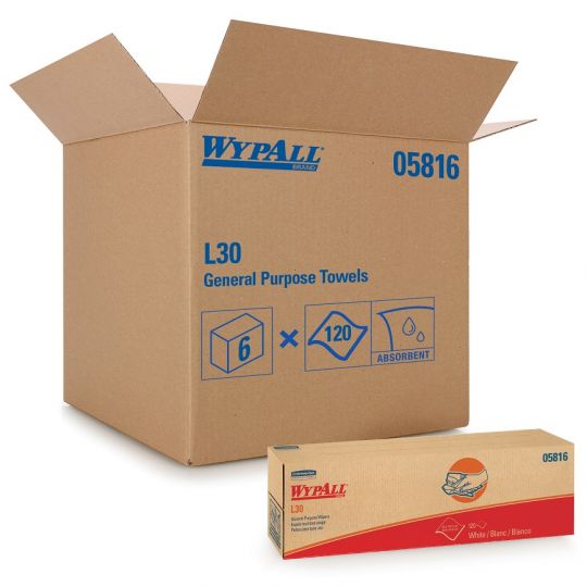 WYPALL L30, papier essuie-tout blanc en boîte