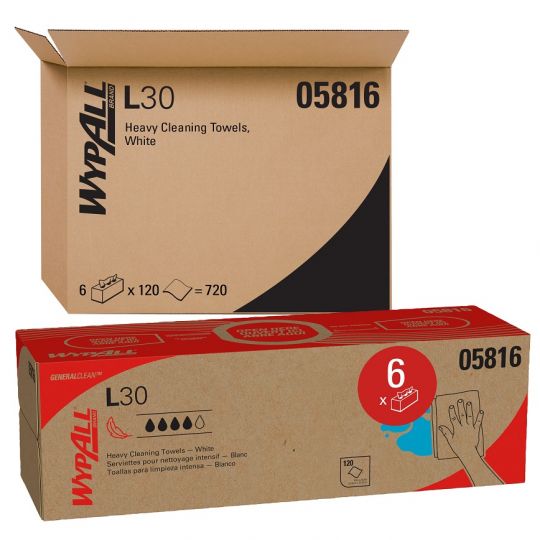 WYPALL L30, papier essuie-tout blanc en boîte