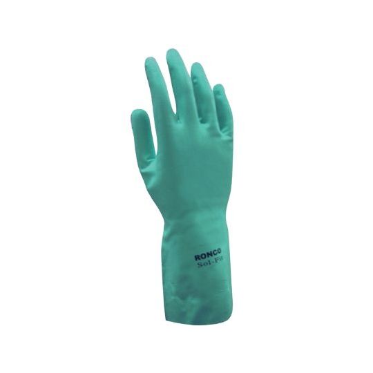 SOL-FIT, gants doublés en  nitrile vert (Petit), 15 mil